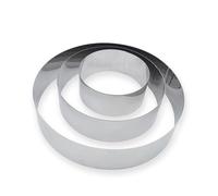 3 unids/set 4 "6" 8 "de moldes circulares de acero inoxidable for pasteles DIY Mousse 10/15/20cm moldes for hacer círculos herramientas pequeñas for pasteles
