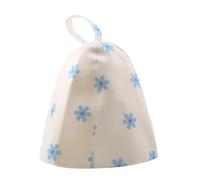 3 unids/set baño Anti calor fieltro cabeza protección gorro de ducha Sauna sombrero vaporario Accesorios para Mujer Hombre(Blue)