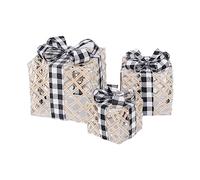 3 unids/set caja de regalo de Navidad adornos decorativos suministros de decoración para festival vacaciones año nuevo cumpleaños fiesta Navidad caja de regalo