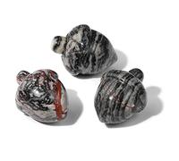 3 Unids/set Conos De Pino Piedra Tallada Cristal Natural Cuarzo Decoración Del Hogar Habitación Ornamento Decoración Artesanal 20 * 26-27mm,picasso Negro