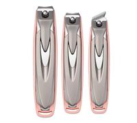 3 unids/set de acero inoxidable cortador de uñas de los pies juego de cortador de uñas cabeza en ángulo cortador de uñas juego