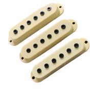 3 unids/set de pastillas de guitarra ST de bobina única pieza de poste hexagonal en Eléctrica Guitarra Pastillas Repuesto(Light Yellow)
