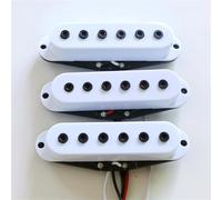 3 unids/set de pastillas de guitarra ST de bobina única pieza de poste hexagonal en Eléctrica Guitarra Pastillas Repuesto(WHITE)
