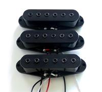 3 unids/set de pastillas de guitarra ST de bobina única pieza de poste hexagonal en Eléctrica Guitarra Pastillas Repuesto(Black)