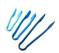 3 unids/set pinzas antideslizantes for alimentos de plástico for pan servir ensalada cocina barbacoa accesorios herramientas(Blue)