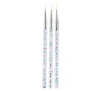 3 unids/set talla acrílico uñas cepillo arte delineador herramienta polaco cepillo conjunto pluma para comenzar pintura herramientas kits y accesorios