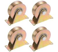 3" V Groove Wheel Sliding Gate Caster 1102lbs, Rigid Caster Wheels with Bracket for Inverted V-Track, for Garage Door, Lifting, Industrial Machines(4,3")