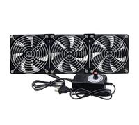 3 ventiladores de 120 mm para PC, 12 V, con enchufe de red y regulador de velocidad continuo, ventilador silencioso para ordenador, 12 V, potente ventilador para ordenador, portátil, servidor, gaming