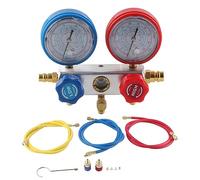 3 vías AC Diagnóstico Manifoldio Conjunto de medidor con válvula para R410A R22 R404 Carga de refrigerante y servicio de detección Construcción de aluminio 800 PSI Presión de