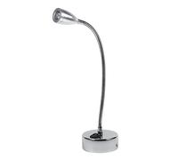 3 W Lámpara de cama, 85 - 265 V flexible ajustable cuello de cisne lámpara de lectura con botón para dormitorio oficina estudio aluminio 3000-3205k