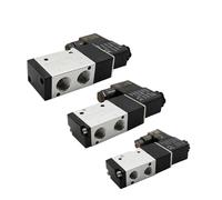 3 Way 2 Position Pneumatic Control Valve Solenoid Valves 3V110-06 3V210-08 3V310-10 4V410-15 DC 12V 24V AC 110V 220V(3V310-10 PC8-03,DC24)