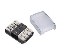 3 Way Holder Distribution Block In 3 Out and 3 In 3 Out Box with Transparent Cover High Performance Circuit for Car Truck Boat Yacht System ABS Plastic Zinc Alloy