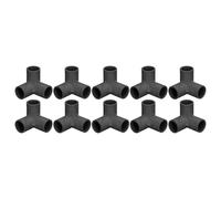 3 Way PVC Pipe Fittings | 10PCS 25mm Tee Elbow Connector | 90 Degree Corner Fitting for Furniture/Greenhouse/Water Pipes | Sturdy Plastic (Black)