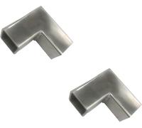 3 Way Square Tube Corner Coupler, 2 Inch 2 Way Pipe Connector, Tube Fitting Fence Guardrail Rail Clamp(Silver-2pcs,L shape-2 way)