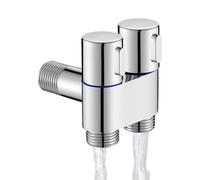 3-Way Zinc Alloy Angle Valve - Wall Mount 1-In 2-Out | Bidet Sprayer Kit