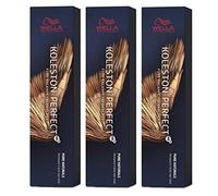3 Wella Koleston Perfect ME+ 6/73 Rubio oscuro Marrón Oro 60 ml