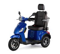 VELECO DRACO con asiento de capitán ajustable, control de velocidad con el pulgar, vehículo de movilidad completamente montado, ayuda para personas con discapacidad (Azul)
