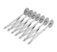 3 Wheel Pastry Cutter, Stainless Steel Dough Cutter Roller, Multi Round Pizza Slicer Expandable Cookie Pastry Divider with Handle for Brownies, Chocolate (Seven rounds of pizza cutting)