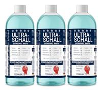 3 x 1000 ml limpiador ultrasónico concentrado | líquido | para gafas, relojes, joyas, dentaduras postizas, etc. en baño ultrasónico