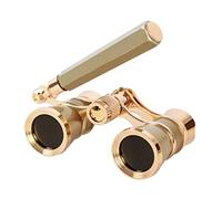 3 x 25 gafas, binoculares de cuerpo metálico, lentes ópticas, teatro retro, diseño para mujeres, niñas, regalo dorado