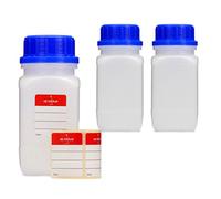 3 x 250 ml frascos de boca ancha con tapón de rosca, frascos para productos químicos, frasco de laboratorio