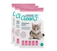 3 x 4 L Nova Clean Pérolas Absorventes de Sílica para Gatos ¡Pack ahorro!
