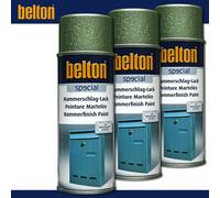 3 x 400 ml Belton Kwasny Lack Hammerschlag | Verde