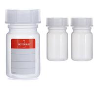3 x 5 frascos botellas de LDPE con rosca de, química kalien Botella, laboratorio con tapa como recipiente de almacenamiento para laboratorio, cocina o Hobby, transparente, 3x 50 ml