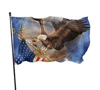 3 x 5 pies de colores vivos para exteriores, bandera de bienvenida de barlovento, bandera de jardín decorativa americana de Native Freedom Hawk, de primera calidad, ban