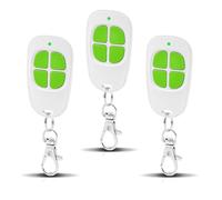3 x AAM0049 - Mando a distancia para puerta y garaje - Compatible con SCS Sentinel - 433,92 MHz - 4 canales - Código secreto giratorio y largo alcance - Verde
