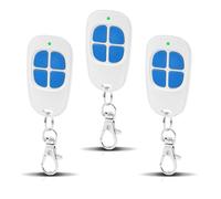 3 x AAM0049 - Mando a distancia para puerta y garaje - Compatible con SCS Sentinel - 433,92 MHz - 4 canales - Código secreto giratorio y largo alcance - Azul