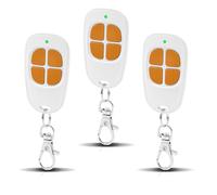 3 x AAM0049 - Mando a distancia para puerta y garaje - Compatible con SCS Sentinel - 433,92 MHz - 4 canales - Código secreto giratorio y largo alcance - Naranja