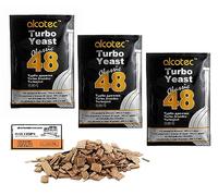 3 x Alcotec Classic 48-130g, Levadura Para Fermentación, Levadura Turbo, Levadura Para Puré, Levadura Para Fermentación, Levadura de Vodka