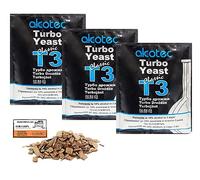 3 x Alcotec Turbo Classic T3 120g - Fermentación Rápida de Mosto Azucarado hasta 18 % de Alcohol