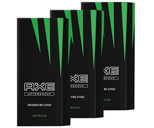3 x AXE Invigorating citrus Aftershave je 100ml Rasierwasser für den Mann