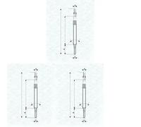 3 x Bujía de precalentamiento MAGNETI MARELLI para AUDI, PORSCHE, SEAT, SKODA,