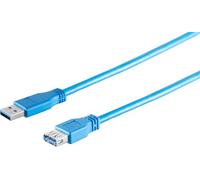 3 x cables de extensión USB-A, 3.0, azul, 3 m. Este cable de extensión USB-A facilita la ampliación de su conexión de cable existente.