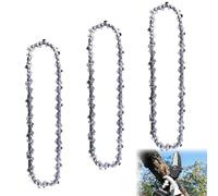 3 x cadena de sierra de 20 cm 3/8 pulgadas 1,1 mm 33 TG, cadena para motosierra compatible con Einhell Fortexxa 18/20 TH & GC-LC 18/20 Li T, cadenas de motosierra de cadena compatibles con WORX