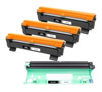 3 x Cartucho de Toner TN1050 TN-1050 y 1 x Tambor DR-1050 compatibles para Brother HL-1112A HL-1112E Serie HL-1112 HL-1201 HL-1210W HL-1211W HL-1212W MFC-1810E MFC-1815 MFC-1910 W (4-Pack)