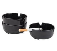 '3 x Cenicero "Casual de melamina en color negro, Xtra Precio valor/diámetro 8 cm, altura: 3 cm | Sun