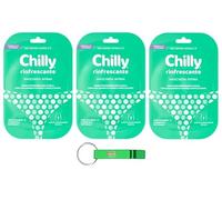 3 x Chilly Mascarilla íntima - refrescante máscara íntima - ideal para refrescar la piel - Cada paquete contiene una máscara + llavero Beni Culinari gratis