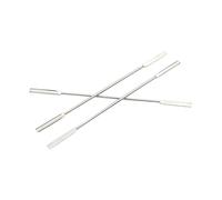 3 x cuchara de laboratorio micro de doble extremo, cuchara de acero inoxidable de 18 cm medio redondeada y muestra de espátula de extremo plano