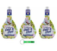 3 x Deo Due Profumatore Biancheria Giardino Blu - Las mejores fragancias para tu ropa, ropa de cama, toallas y ropa de cama de 250 ml + llavero Beni Culinari gratis