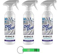 3 x Desodorante Due Profumatore Bifase Ambiente Bianco, ambientador perfumado pulverizador, 500 ml + llavero Beni Culinari gratis