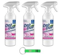 3 x Desodorante Due Profumatore Bifase Ambiente Floreale,Ambientador perfumado en aerosol, 500 ml + llavero Beni Culinari gratis