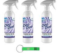 3 x Desodorante Due Profumatore Bifase Ambiente Muschio Bianco, ambientador perfumado en aerosol, almizcle blanco 500 ml + llavero Beni Culinari gratis