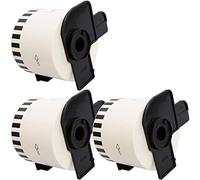 3 x DK22205 62mm x 30.48m Etiquetas continuas Compatible con Brother P-Touch QL-500 QL-500A QL-550 QL-560 QL-570 QL-700 QL-710W QL-720NW QL-800 QL-810W QL-820NWB QL-1050 QL-1060N QL-1100 QL-1110NWB