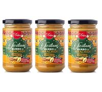 Dolgam I Siciliani Burro di Arachidi Crunchy Mantequilla de maní crujiente Especialidades sicilianas Tarro de cristal de 300 g Mantequilla de maní crujiente Crujiente sin gluten