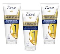 3 x Dove Intensiv Reparación de 1 minuto Express Kur cuidado del cabello repara y reduce al instante hasta el 98% de los daños del cabello, 170 ml (3 unidades)