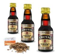 3 x Esencia Cheval Whisky Style 25ml - Aroma Sin Alcohol Para 2,25L - Aroma Premium De Licor